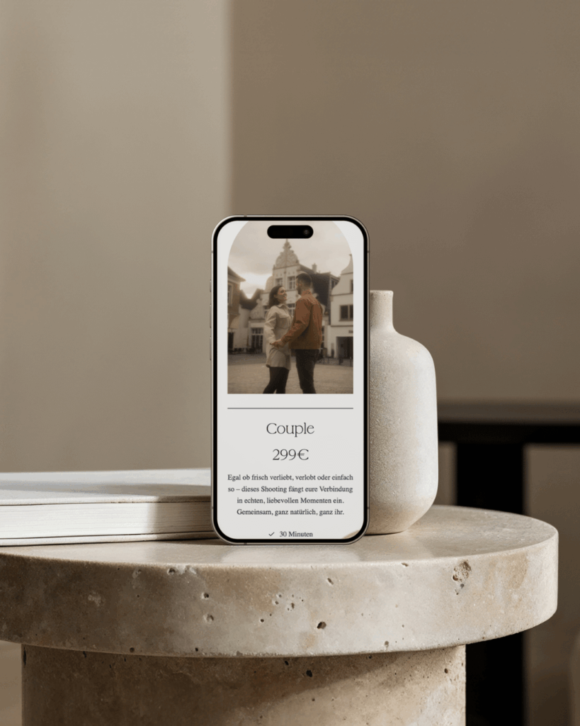 mobile-optimized website design for photographers